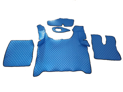Tapis de sol bleu en cuir synthétique (éco-cuir) – Volant à droite, adapté pour MAN TGX 2020+