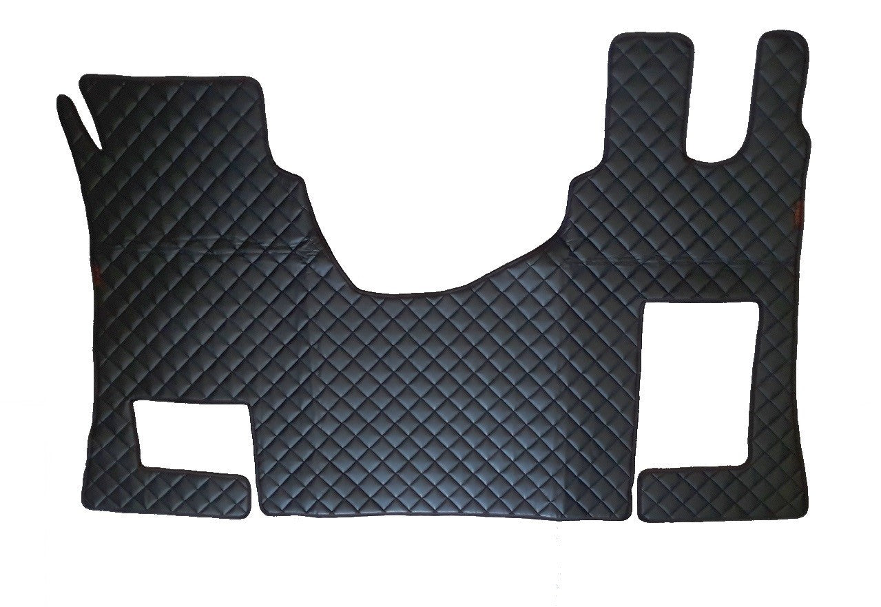 Tapis de sol en cuir synthétique (éco-cuir) – Conduite à droite, adapté pour Mercedes Actros MP4, bordeaux