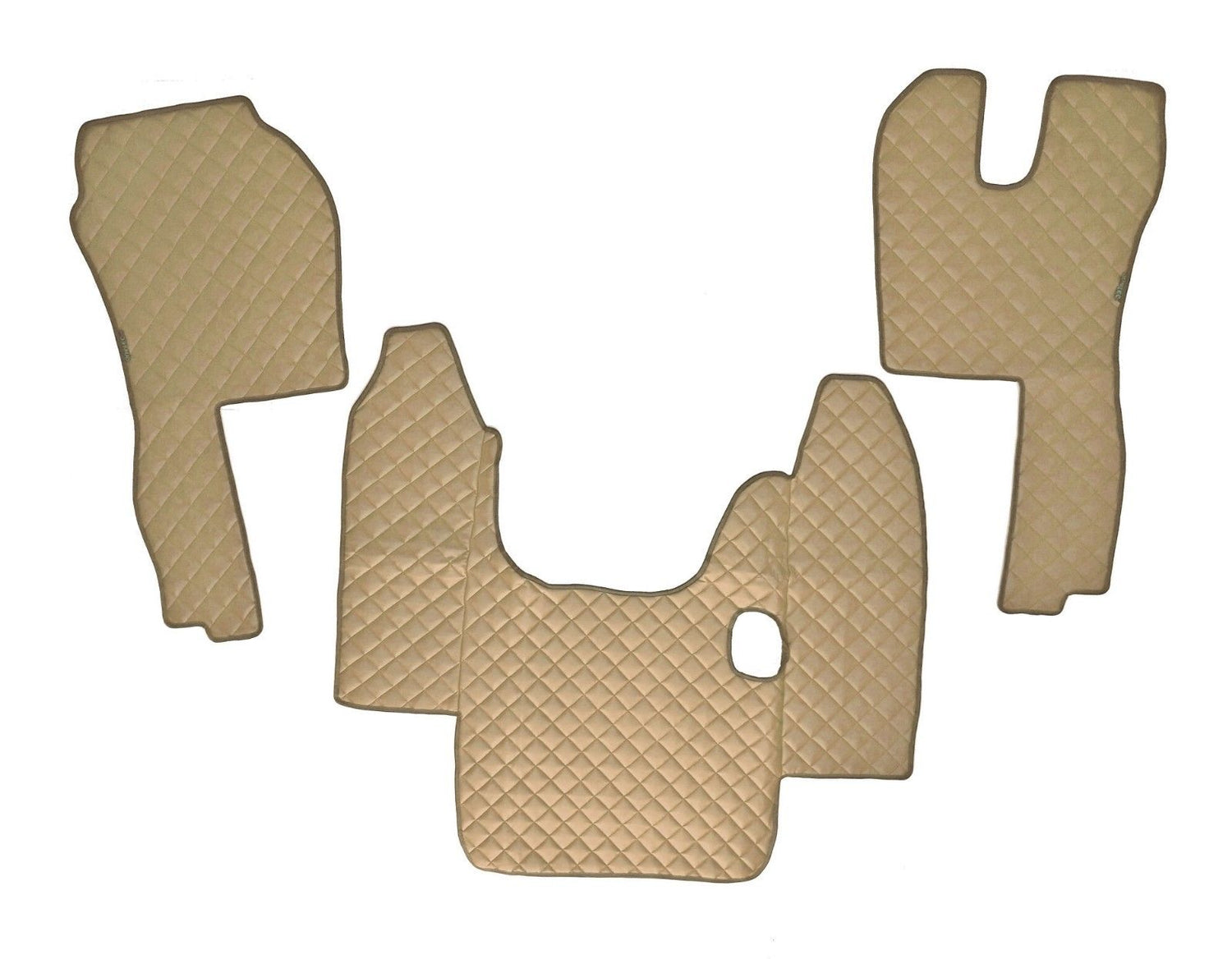 Tapis de sol beige en cuir synthétique (éco-cuir) – Volant à droite, boîte manuelle, adapté pour Scania R 2004–2009