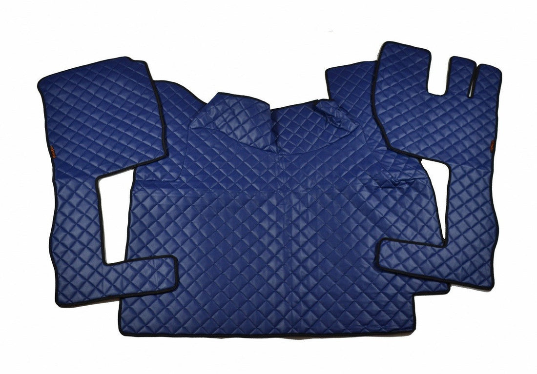 Подови стелки от синя изкуствена кожа (еко кожа) за десен волан – подходящ за Volvo FH 2009–2013