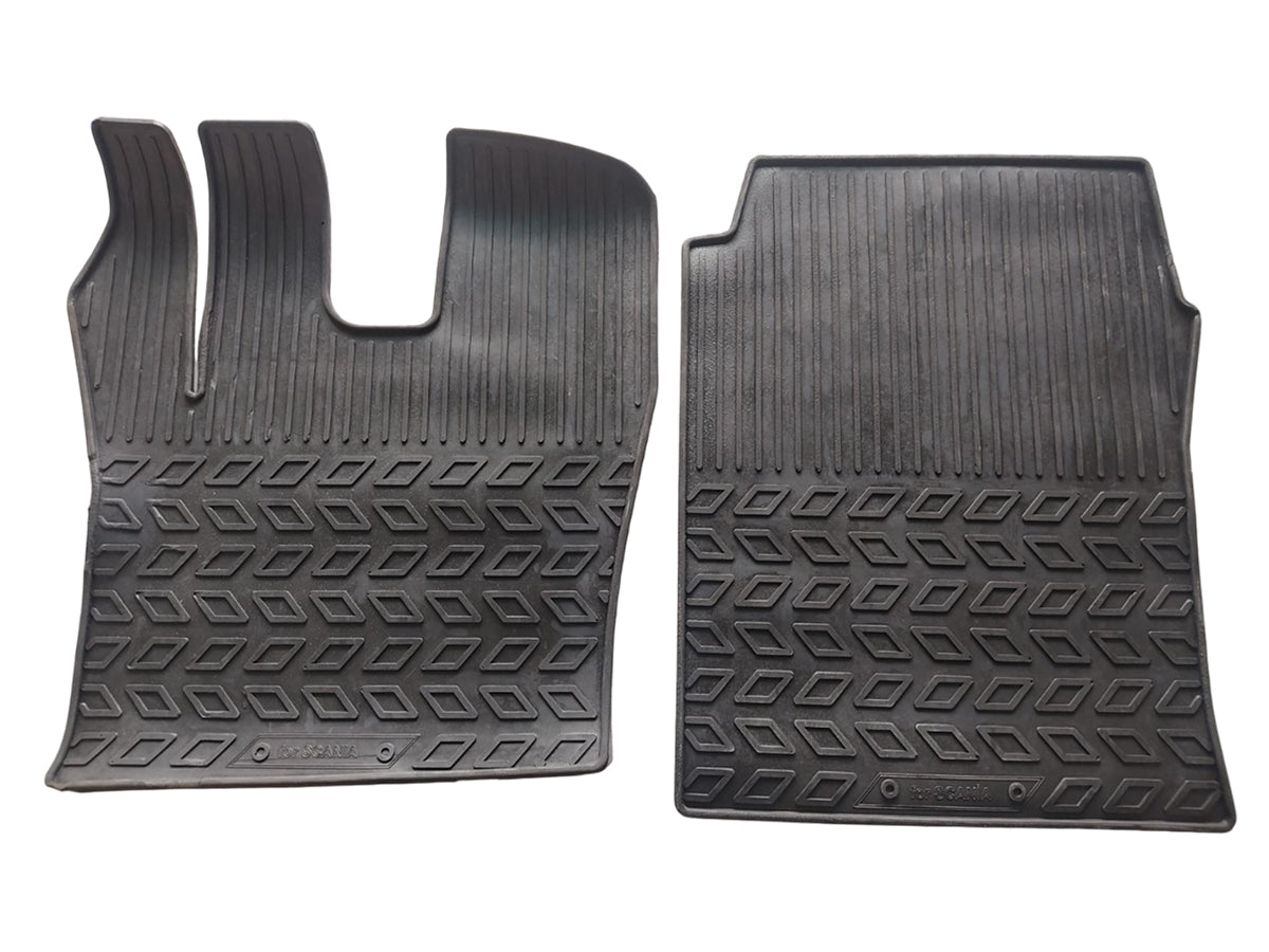 Jeu de tapis de sol en caoutchouc – adapté pour Scania 2004–2020, noir, conducteur et passager