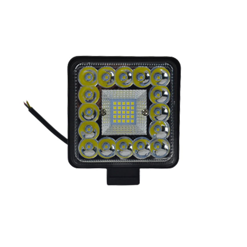 Projecteur de travail LED carré, anneau de 16 LED et centre de 25 LED, 123 W