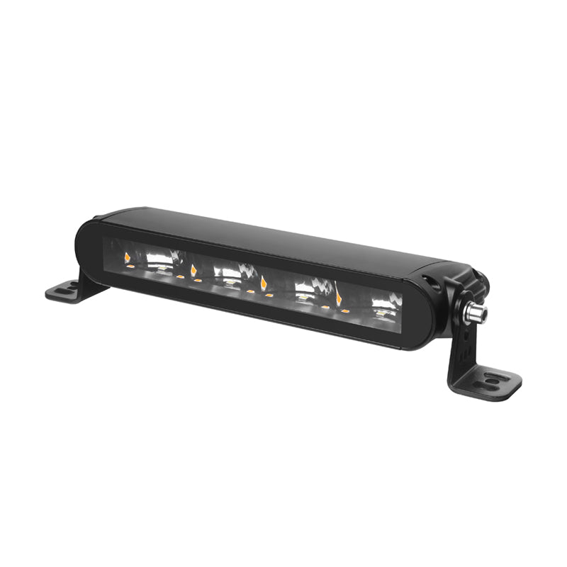 Projecteur de route LED avec feux de jour (DRL), 30 W, 4 LED, DRL 0,9 W, 8 LED, blanc/ambre, 22 cm, fixation arrière/latérale