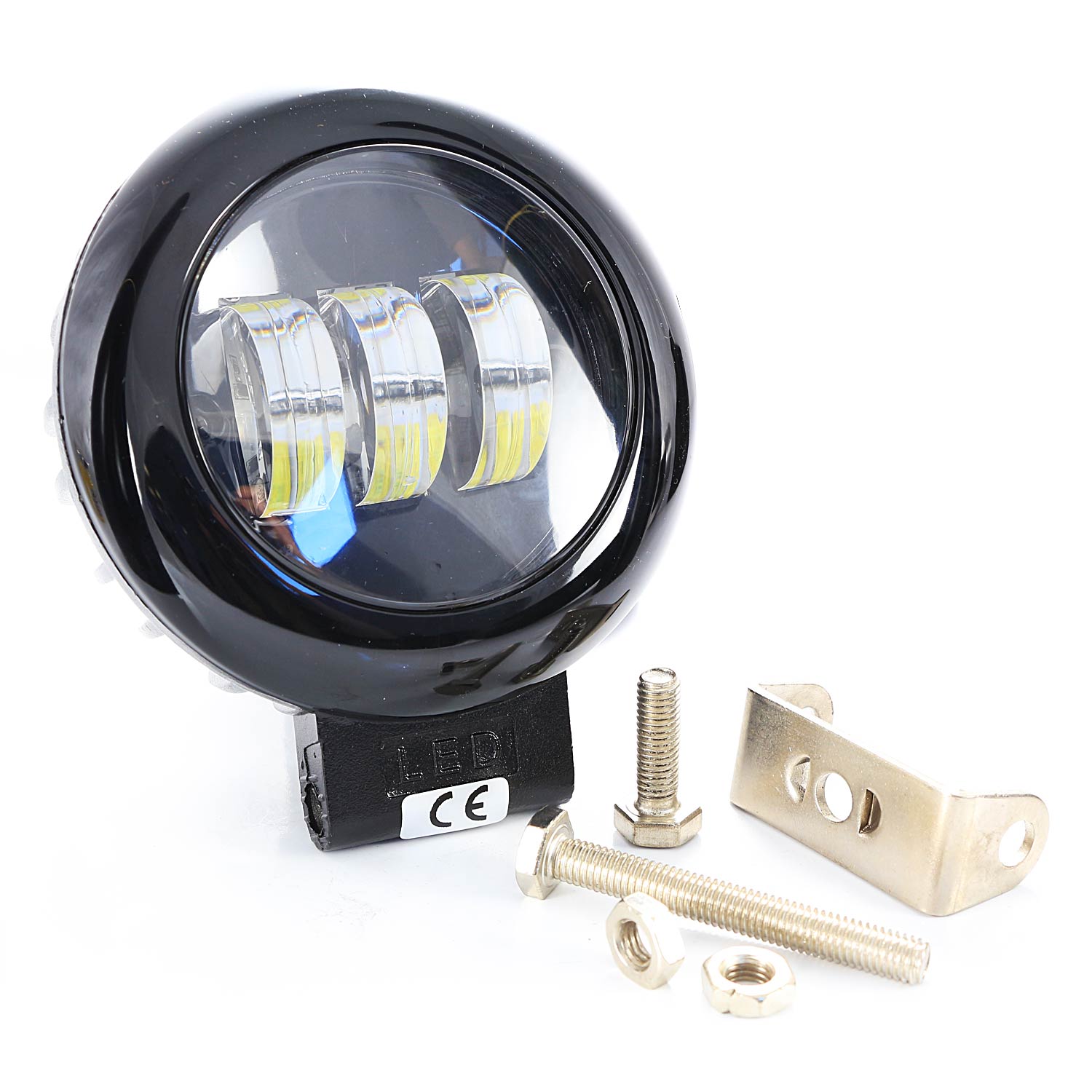 Projecteur de travail LED rond à faisceau large, 30 W, 115 mm, 9 LED CREE