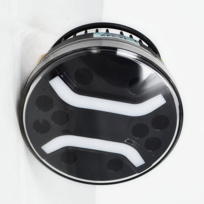 Projecteur longue portée halogène rond combiné avec DRL néon blanc/jaune, 12/24 V, 180 mm