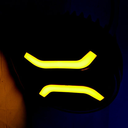 Projecteur longue portée halogène rond combiné avec DRL néon blanc/jaune, 12/24 V, 180 mm