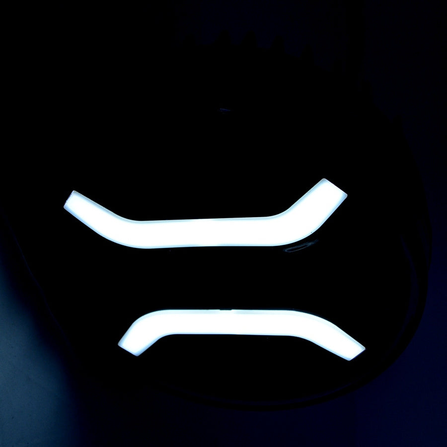 Projecteur longue portée halogène rond combiné avec DRL néon blanc/jaune, 12/24 V, 180 mm