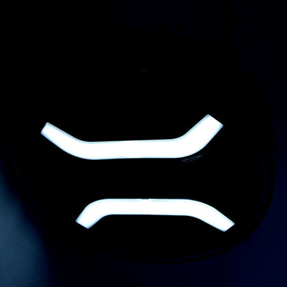 Projecteur longue portée halogène rond combiné avec DRL néon blanc/jaune, 12/24 V, 180 mm