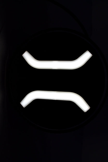 Projecteur longue portée halogène rond combiné avec DRL néon blanc/jaune, 12/24 V, 180 mm