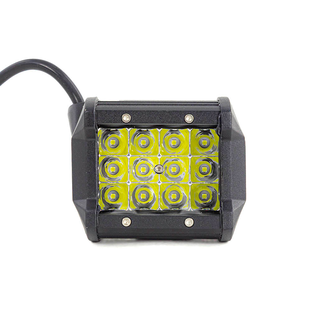 Projecteur de travail LED à faisceau large, 36W, 12/24V, 95 x 80 x 65 mm, fixation inférieure