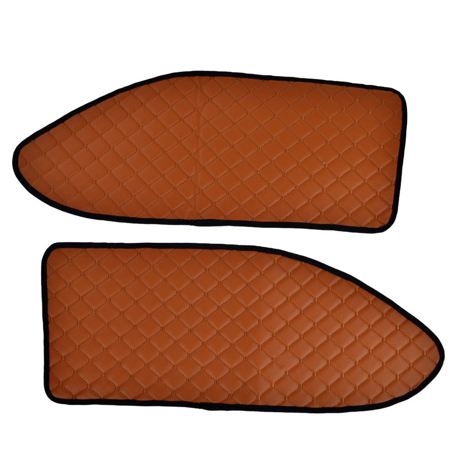 Комплект от 2 кафяви подложки за врати от изкуствена кожа (еко кожа), подходящ за Mercedes Actros MP2/MP3 (2003–2010)