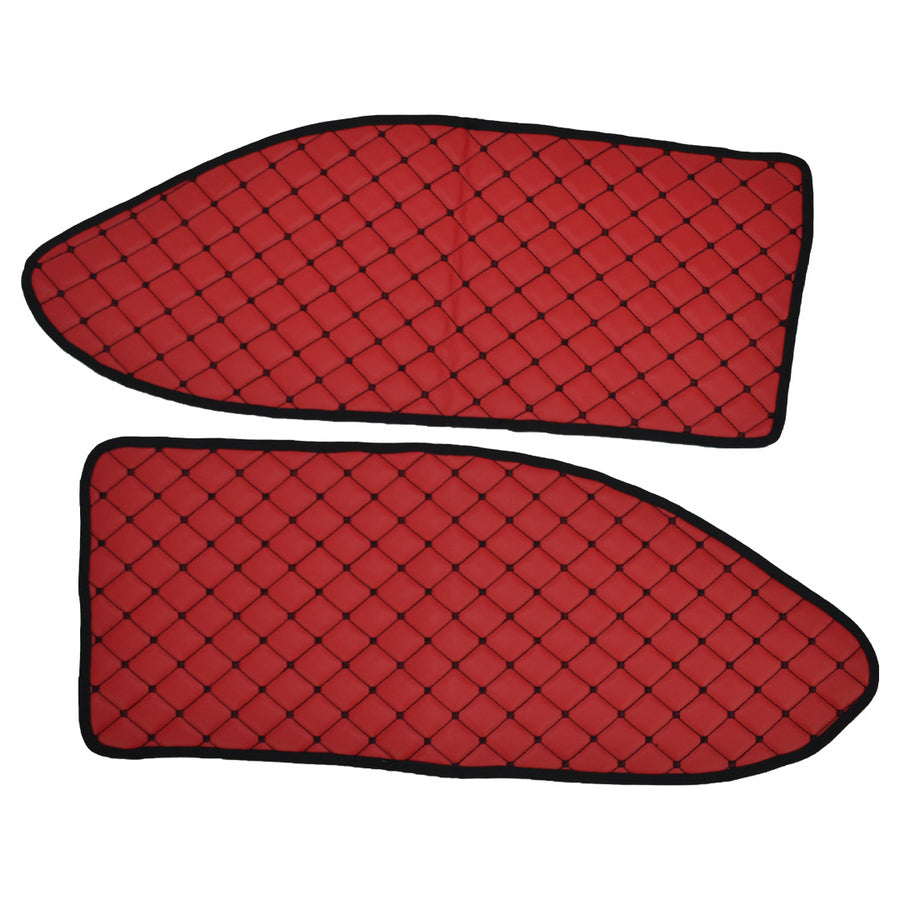 Türmattensatz – 2-teilig, rotes Kunstleder (Eco-Leder), geeignet für Mercedes Actros MP2/MP3 2003–2010