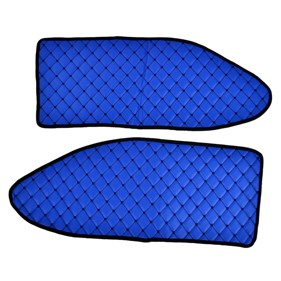 Стелки за врати – 2 части, синя изкуствена кожа (еко кожа), подходящ за Mercedes MP2/MP3 2003–2010