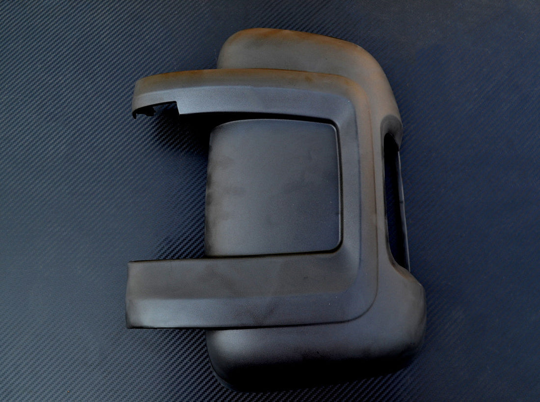 Left Exterior Mirror Cover – suitable for Citroen, suitable for Fiat and suitable for Peugeot Boxer, Ducato, Jumper, Black ABS