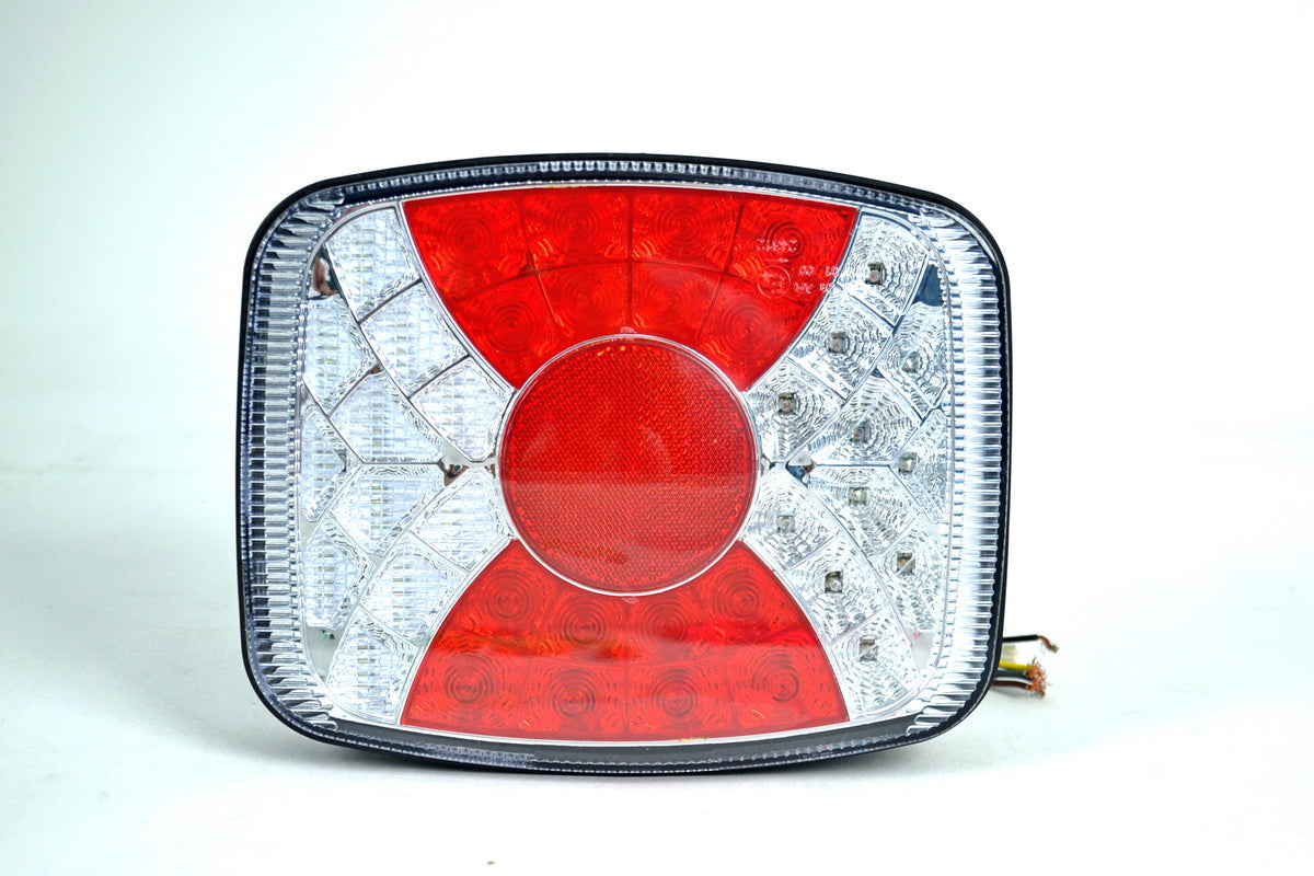 Feu arrière LED pour remorque – 24 V, 210 x 170 x 45 mm, feu arrière 4 fonctions avec connexion par câble