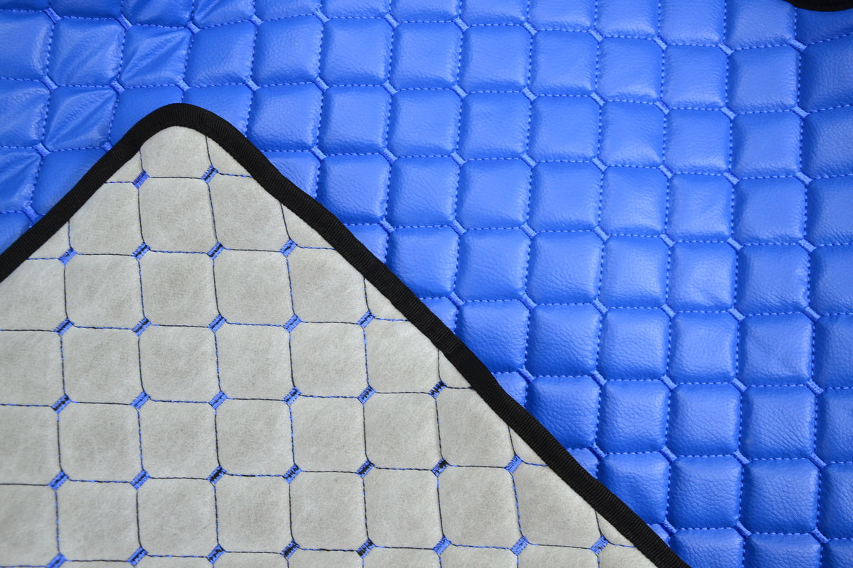 Tapis de sol bleu en cuir synthétique (éco-cuir) – adapté pour Scania S 2016+