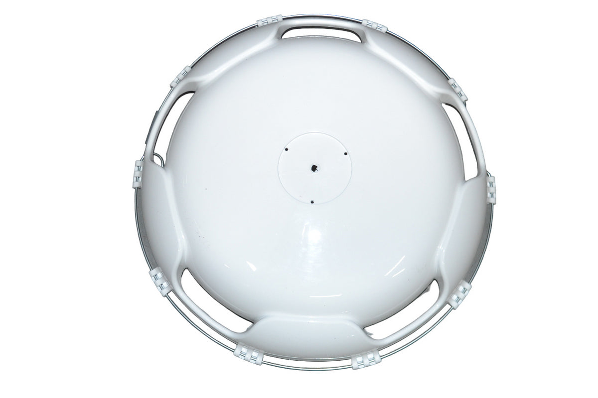 Enjoliveur de roue convexe blanc pour autobus, 22,5", modèle TRVG
