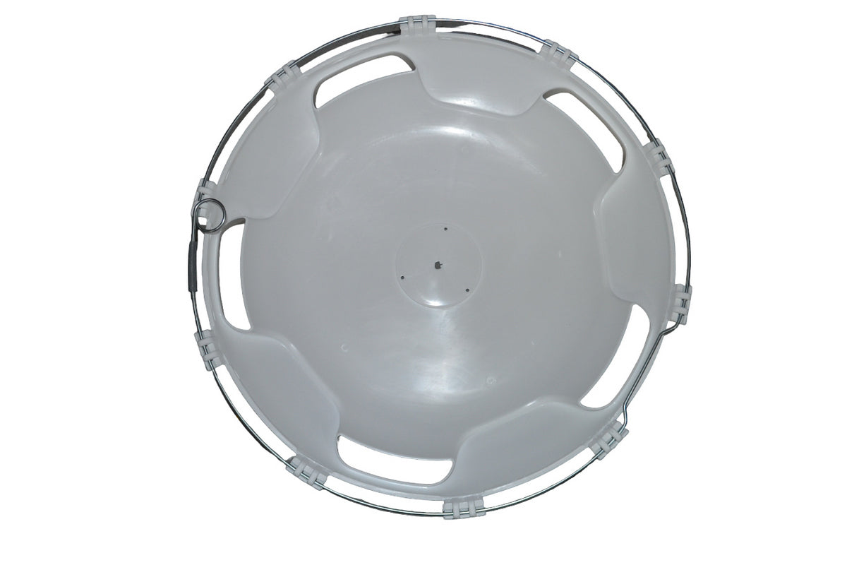 Enjoliveur de roue convexe blanc pour autobus, 22,5", modèle TRVG