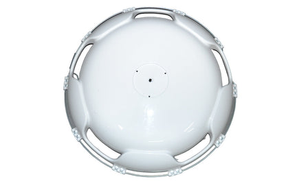 Enjoliveur de roue convexe blanc pour autobus, 22,5", modèle TRVG