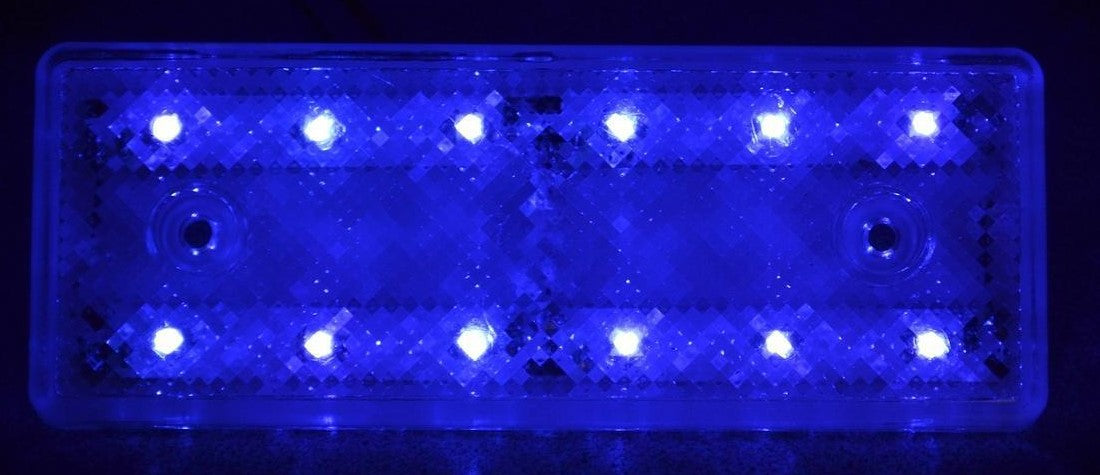 Feu de gabarit latéral à LED, 24 V bleu, 12 LED, 101 x 41 x 8 mm