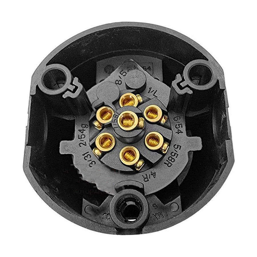 Prise de remorque 7 broches 12 V femelle noire