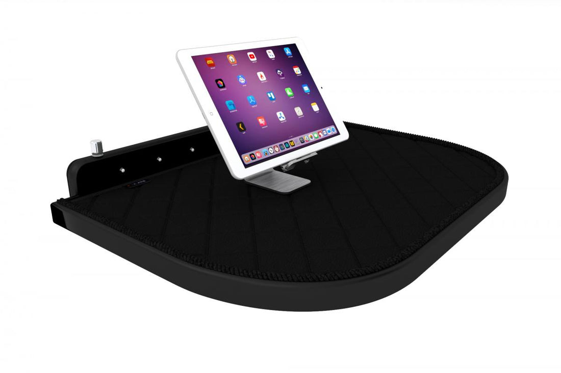 Central Van Table with LED – suitable for Mercedes Sprinter and Volkswagen Crafter 2006–2016, Black Carpet