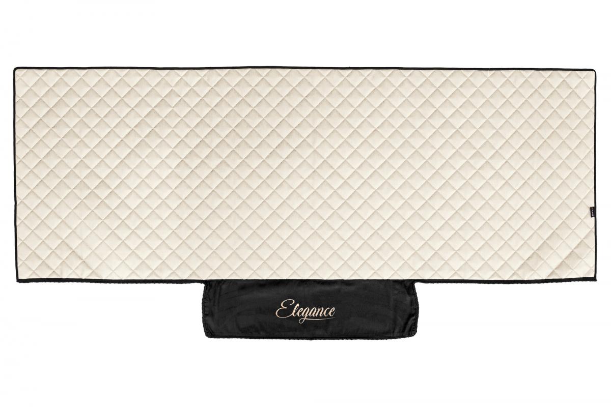 Couverture de lit Elegance – cuir synthétique (éco-cuir), beige, adaptée pour Volvo FH/FM (2002–2012), cabine Sleeper, Globetrotter et Globetrotter XL