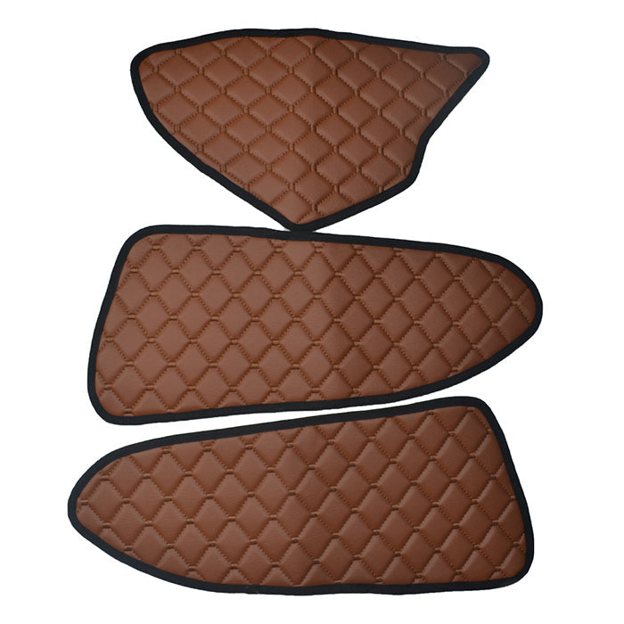 Tapis de panneaux de porte – Volant à droite, cuir synthétique (éco-cuir), marron, adapté pour Mercedes Actros MP4