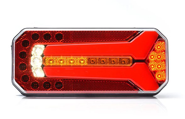 Hinteres LED-Neon-Rücklicht, 4-fach-Funktion mit dynamischem Blinker, 12/24 V, E-geprüft