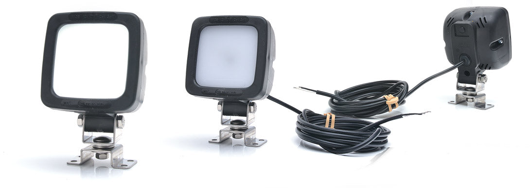 Projecteur de travail à LED néon carré 12/24 V 101 x 147 x 77 mm éclairage arrière type halogène