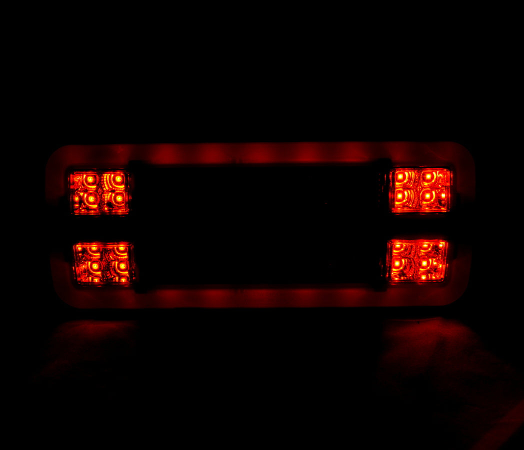 Petit feu arrière stop à LED néon, 12/24 V, 200×85×30 mm, 6 fonctions, montage gauche/droite