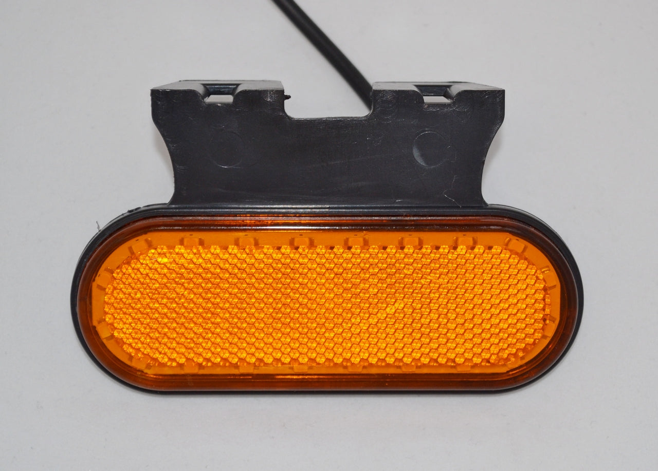 Feu de gabarit latéral ovale ADR à LED néon, 20 diodes, cabochon jaune, 12/24 V pour camions et remorques