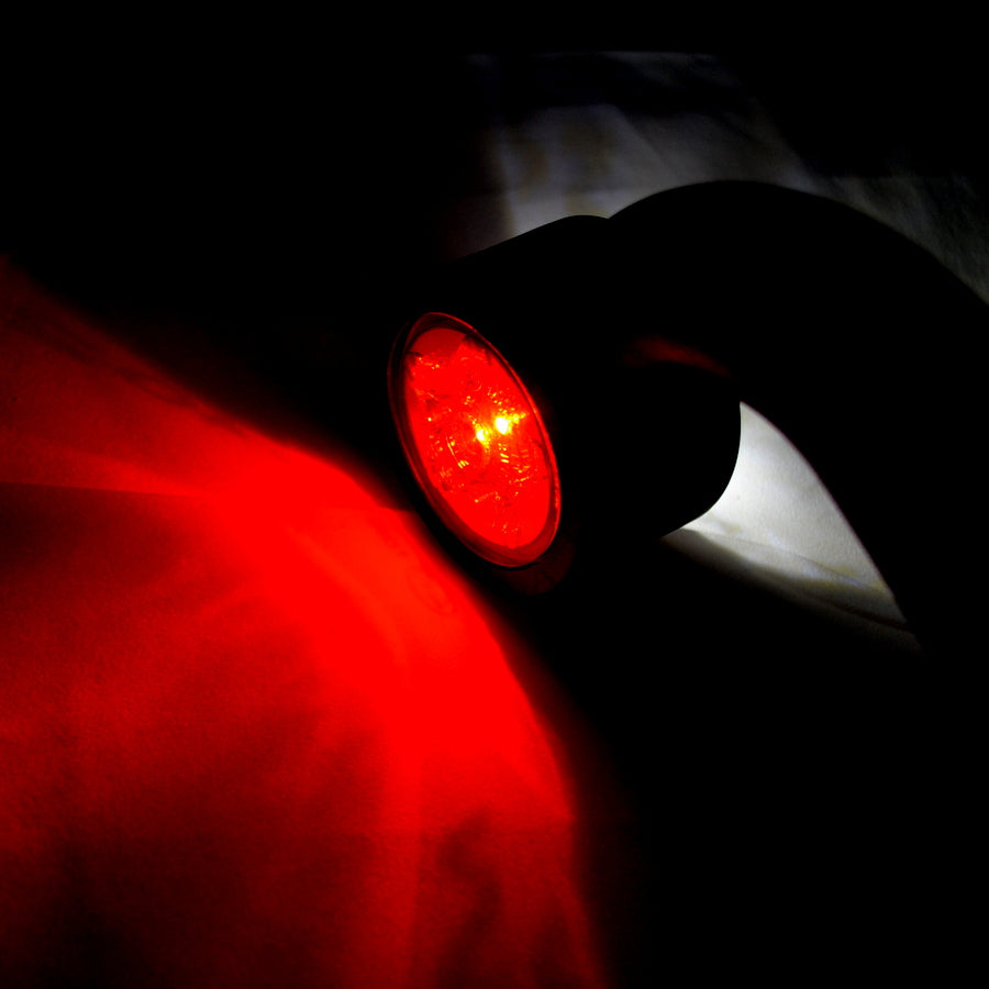 Feu de gabarit LED droit, blanc/rouge, 12/24 V, 180×157×50 mm