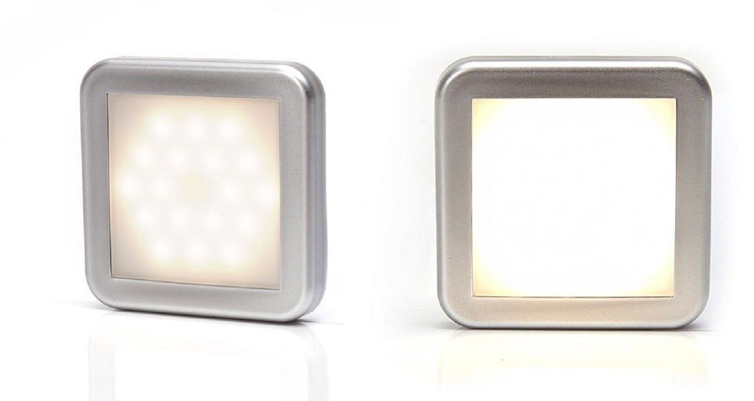 Kleine quadratische LED-Neon-Deckenleuchte, 12 V, Weiß, 55 x 55 x 17 mm