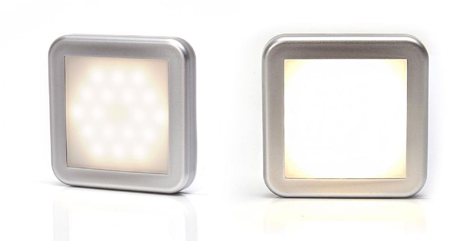 Kleine quadratische LED-Neon-Deckenleuchte, 12 V, Weiß, 55 x 55 x 17 mm