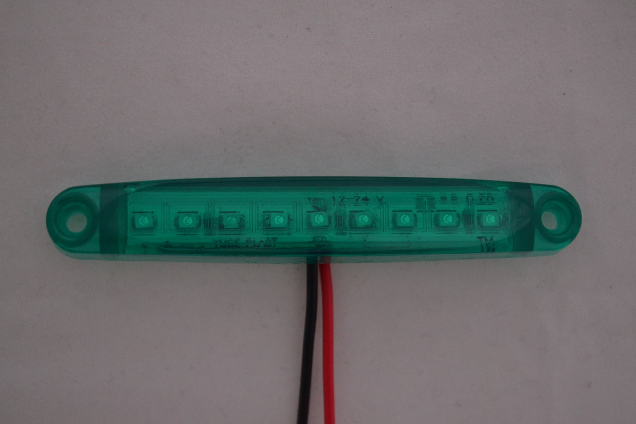 LED-Umrissleuchte – Grün, 9 Dioden, 12V, 100 x 15 x 10 mm