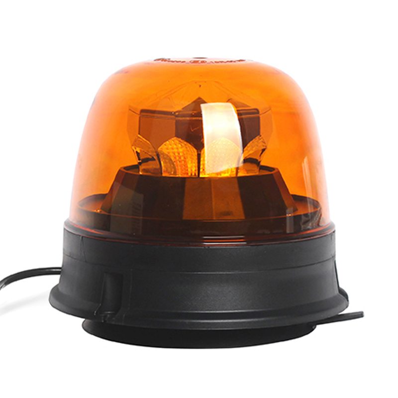 Gyrophare LED orange, 7 modes de flash, 12–24 V, base magnétique avec ventouse