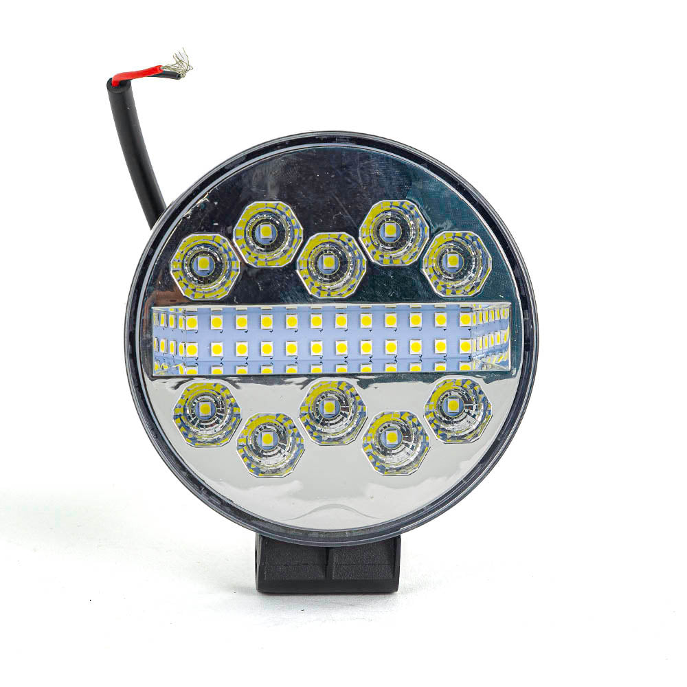 Projecteur de travail LED rond extra-plat – 34 LED, 34 W, diamètre 10 cm, boîtier en aluminium