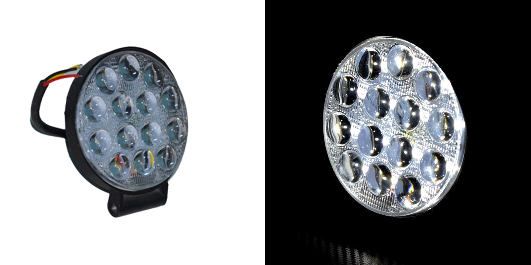 Projecteur antibrouillard LED 3D slim, 42 W, 14 LED, boîtier en aluminium, fixation inférieure