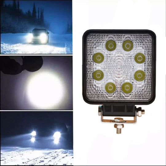 Projecteur de travail LED, 8 LED, 24 W, 105 x 105 mm