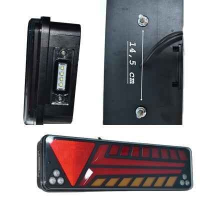 Feu arrière gauche à LED néon, version luxe avec 7 fonctions