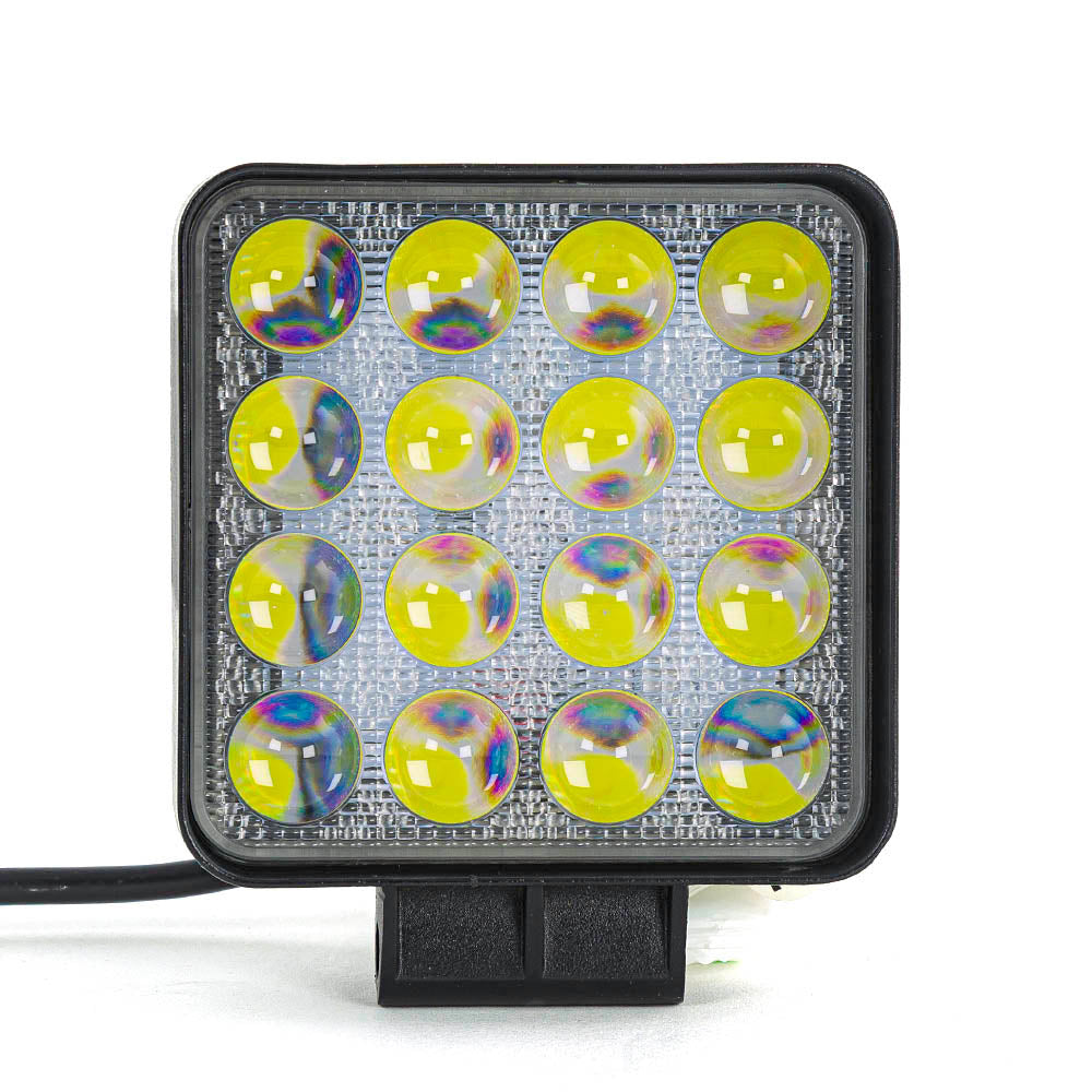 Projecteur LED 5D, 16 LED haute intensité, éclairage de travail auxiliaire 48 W