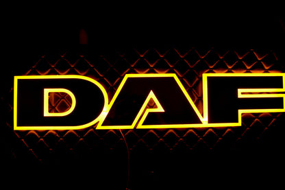 Illuminated Grille Sign Suitable for DAF Trucks – Yellow Light, 24V, 68 x 13 x 2 cm