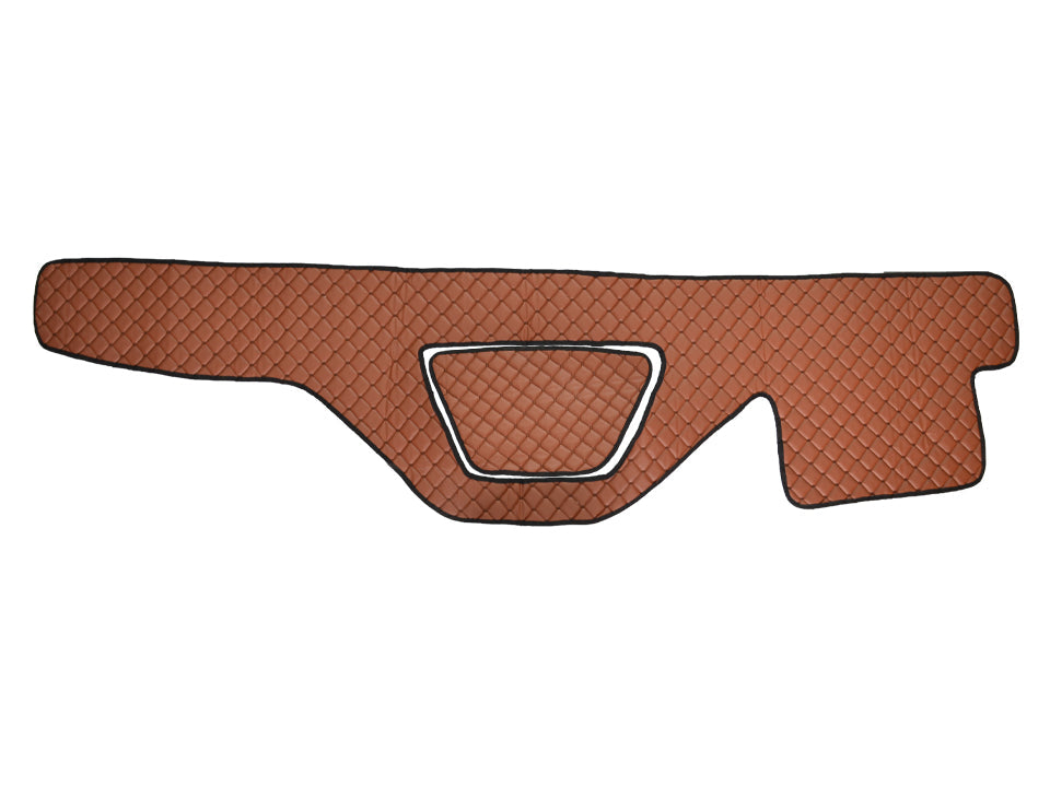 Tapis de tableau de bord – cuir synthétique (éco-cuir), marron, adapté pour DAF XF 105 Euro 5 &amp; Euro 6 (2007+)