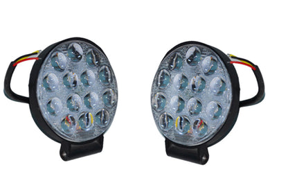 Projecteur antibrouillard LED 3D slim, 42 W, 14 LED, boîtier en aluminium, fixation inférieure