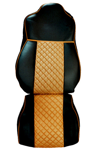 Housses de siège en cuir synthétique (éco-cuir) beige adaptées pour DAF XF 105, 2010–2015