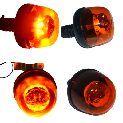 LED Strobe Beacon, Base Mount, 12/24 V, 130 mm Diameter, 209 mm Height, 7 Flash Patterns