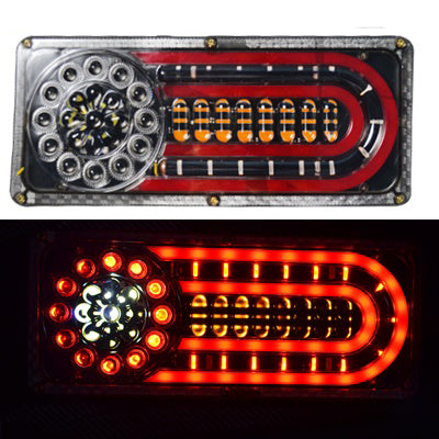 Jeu de feux stop LED néon – Rond et ovale, longueur 33 cm