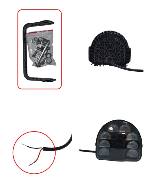 Lampe d’avertissement rouge à LED pour chariot élévateur – 8 diodes, 13 × 6 × 12 cm