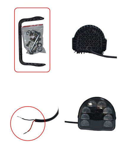 Lampe d’avertissement rouge à LED pour chariot élévateur – 8 diodes, 13 × 6 × 12 cm